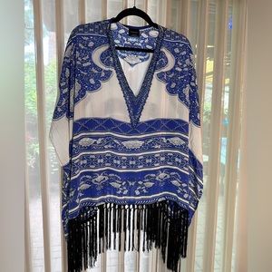 Sakkas boho imitation silk tunic top